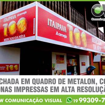 Comprar o produto de FACHADA EM QUADRO DE METALON COM LONA IMPRESSA EM ALTA RESOLUÇÃO  em Comunicação Visual em Americana, SP por Solutudo