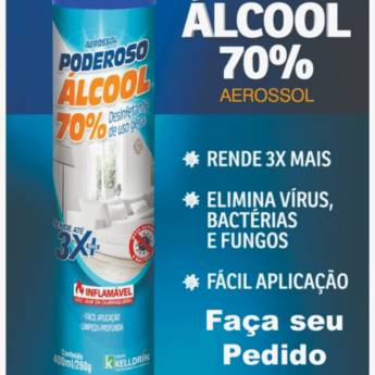 Comprar o produto de Alcool 70% AEROSSOL em Dermocosméticos em Americana, SP por Solutudo