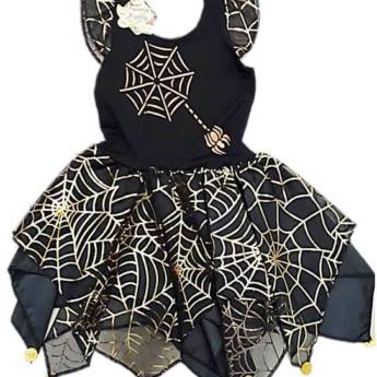 Comprar o produto de 2709 - Viúva negra infantil (tamanho 8) em Fantasia Infantil Feminina em Tietê, SP por Solutudo