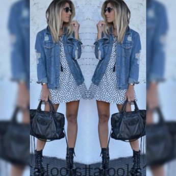 Comprar o produto de Jaqueta Jeans Destroyed ( Semelhante a Essa Disponível dos Tamanhos 44 até 50). em Roupas e Acessórios em Bauru, SP por Solutudo