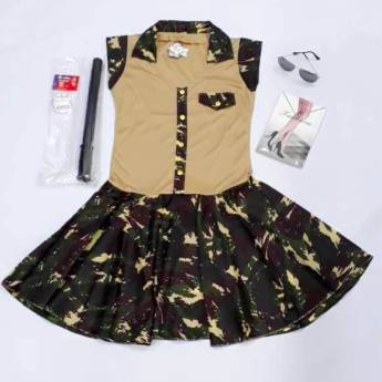Comprar o produto de 2580 - Vestido militar exército adulto (tamanho 44) em Fantasia Adulto Feminina em Tietê, SP por Solutudo