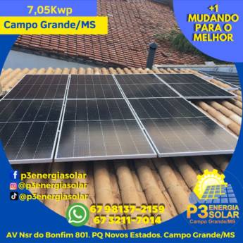 Comprar o produto de kit Energia Solar com 8 módulos 550w e um inversor 4kw, que vai gerar 507 kwh/mês na média anual e vc também tem os 50 pra utilizar da rede (total 557 kwh) em Energia Solar em Campo Grande, MS por Solutudo
