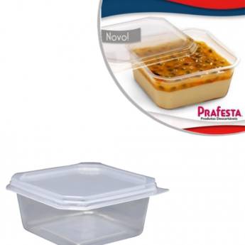 Comprar o produto de Pote Quadrado 150ML PraFesta em Outras Embalagens em Jundiaí, SP por Solutudo
