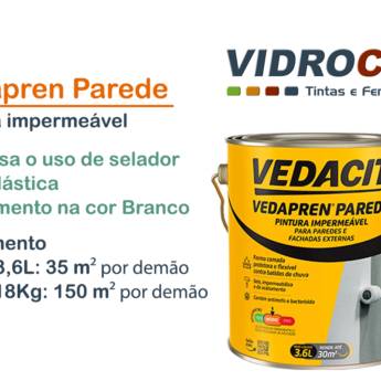 Comprar o produto de Vedacit Impermeabilizante Vedapren Parede 18Kg / Loja de tintas Lençóis Paulista em Impermeabilizantes em Lençóis Paulista, SP por Solutudo
