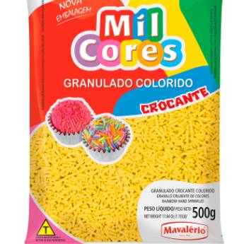 Comprar o produto de GRANULADO CROCANTE AMARELO MIL CORES 500g em Confeitaria em Jundiaí, SP por Solutudo