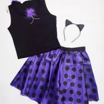 Comprar o produto de 2721 - Conjunto Gatinha preta adulto (40 a 46) em Fantasia Adulto Feminina em Tietê, SP por Solutudo