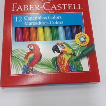 Comprar o produto de Caneta hidrográfica 12 Cores Faber Castell em A Classificar em Itatiba, SP por Solutudo