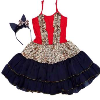 Comprar o produto de 2655 - Vestido oncinha juvenil (tamanho 14) em Fantasia Juvenil Feminina em Tietê, SP por Solutudo