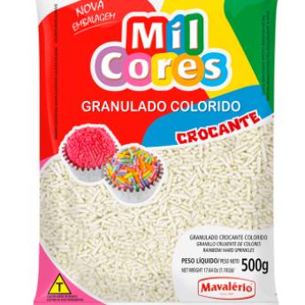 Comprar o produto de GRANULADO CROCANTE BRANCO MIL CORES 500g em Confeitaria em Jundiaí, SP por Solutudo