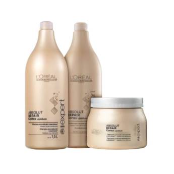 Comprar o produto de Kit L'Oréal Professionnel Expert Absolut Repair Cortex Lipidium Salão (3 Produtos) em L'Oreal PROFESSIONNEL em Jundiaí, SP por Solutudo