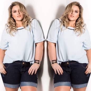 Comprar o produto de  Bermuda Jeans Escura (Semelhante Disponível nós tamanhos: 40 e 44) em Bermudas em Bauru, SP por Solutudo