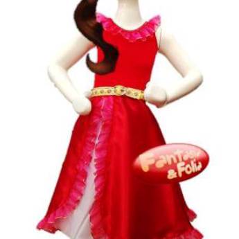 Comprar o produto de 2797 - Vestido princesa vermelha infantil (4 a 10) em Fantasia Infantil Feminina em Tietê, SP por Solutudo