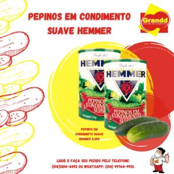 Comprar o produto de PEPINOS HEMMER em Alimentos e Bebidas em Botucatu, SP por Solutudo