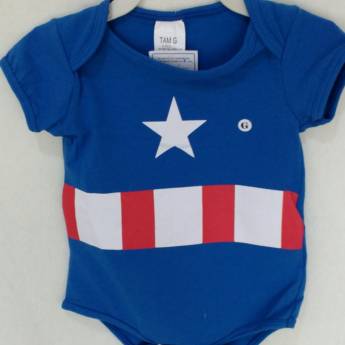 Comprar o produto de Body Personagem Capitão America em Manga Curta em Botucatu, SP por Solutudo