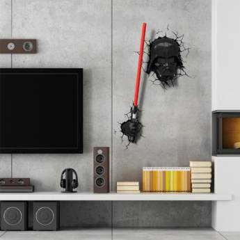Comprar o produto de LUMINÁRIA DE PAREDE MACARA DARTH VADER 3D em Luminárias de Teto e Parede em Itatiba, SP por Solutudo