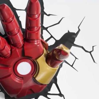 Comprar o produto de LUMINÁRIA DE PAREDE MÃO IRON MAN 3D em Luminárias de Teto e Parede em Itatiba, SP por Solutudo