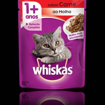 Comprar o produto de Whiskas Sachê Carne em Ração para Gatos em Ourinhos, SP por Solutudo