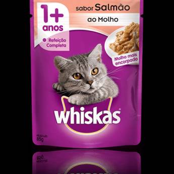 Comprar o produto de Whiskas Sachê Salmão em Ração para Gatos em Ourinhos, SP por Solutudo