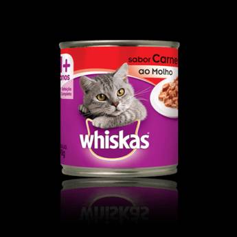 Comprar o produto de Whiskas Lata Pedaços ao Molho Carne em Ração para Gatos em Ourinhos, SP por Solutudo