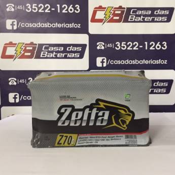Comprar o produto de Bateria Zetta Z70D em Baterias Automotivas em Foz do Iguaçu, PR por Solutudo