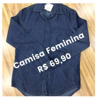 Comprar o produto de Camisa jeans feminina em Avaré em Feminino em Avaré, SP por Solutudo