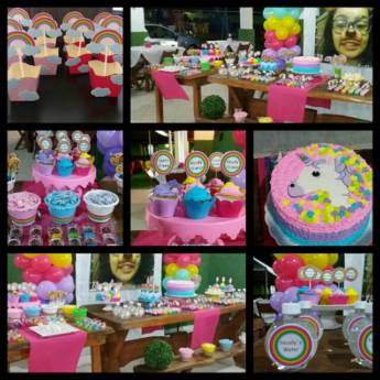 Comprar o produto de DECORAÇAO FESTA UNICORNIO ARCO IRIS em Infantis em Boituva, SP por Solutudo