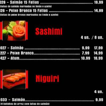 Comprar o produto de Carpaccio, Sashimi, Niguiri em Marmitex em Indaiatuba, SP por Solutudo