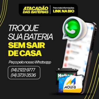 Comprar o produto de ATACADÃO DAS BATERIAS AVARÉ em Carros, Motos e Outros em Avaré, SP por Solutudo
