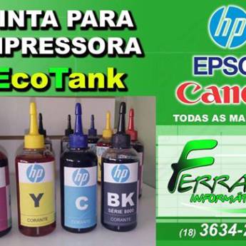 Comprar o produto de Tinta para Impressoras EcoTank  em Informática em Birigui, SP por Solutudo