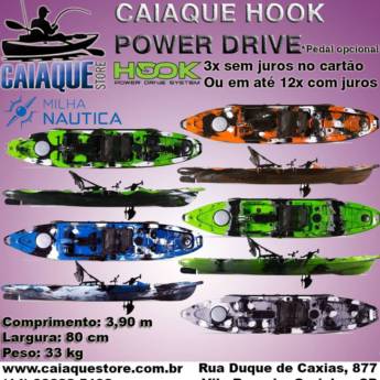 Comprar o produto de CAIAQUE HOOK POWER DRIVE SYSTEM - MILHA NÁUTICA em Caiaques em Ourinhos, SP por Solutudo