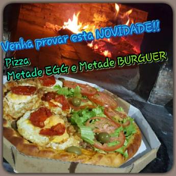 Comprar o produto de Metade Pizza Egg e Metade Pizza Burguer em Alimentos e Bebidas em Dourados, MS por Solutudo
