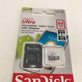 Comprar o produto de Cartão de Memória SanDisk Ultra MicroSDXC 64 GB em Cartões de Memória em Araçatuba, SP por Solutudo