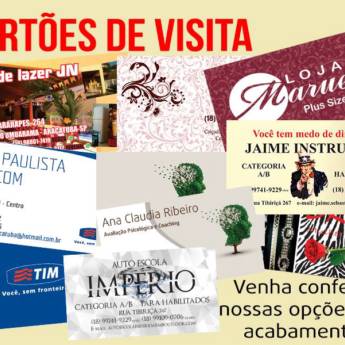 Comprar o produto de Cartões de Visita em A Classificar em Araçatuba, SP por Solutudo