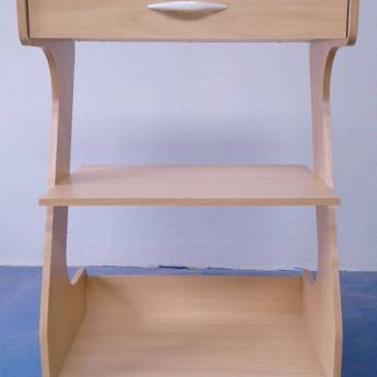 Comprar o produto de CARRINHO AUXILIAR EM MDF FORMATO Z 3 PRATELEIRAS E 1 GAVETA em Comércio em Botucatu, SP por Solutudo