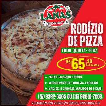 Comprar o produto de Rodízio de Pizzas artesanais em Pizzas em Itapetininga, SP por Solutudo