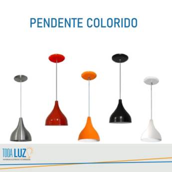 Comprar o produto de Pendente Colorido em Iluminação pela empresa Toda Luz Materiais Elétricos e Iluminação em Atibaia, SP por Solutudo