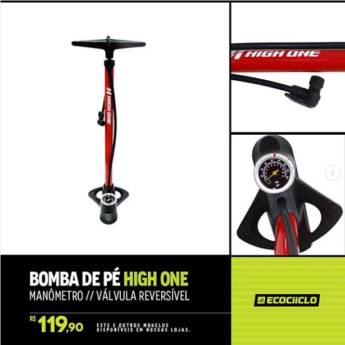 Comprar produto Bomba de Pé Higth One em Acessórios para Veículos pela empresa Ecociiclo Bike Shop - Bairro Grageru em Aracaju, SE