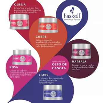 Comprar o produto de Máscarra Colorante Haskell  em Cabelo em Bauru, SP por Solutudo