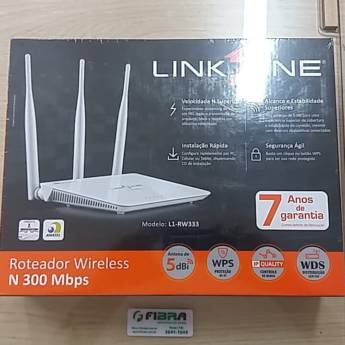 Comprar o produto de Roteador Wi-Fi 300 mbps 03 Antenas Link One em Redes e Wi-Fi em Araçatuba, SP por Solutudo