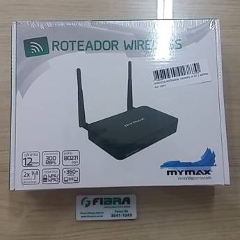Comprar o produto de Roteador Wi-Fi 300mbps 2 Antenas Mymax em Redes e Wi-Fi em Araçatuba, SP por Solutudo