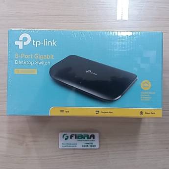Comprar o produto de Switch 8 portas 10/100/1000mbps Gigabit TP LINK em Redes e Wi-Fi em Araçatuba, SP por Solutudo
