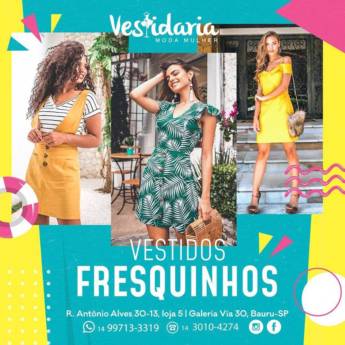 Comprar o produto de Vestidos Fresquinhos em Calçados, Roupas e Bolsas em Bauru, SP por Solutudo