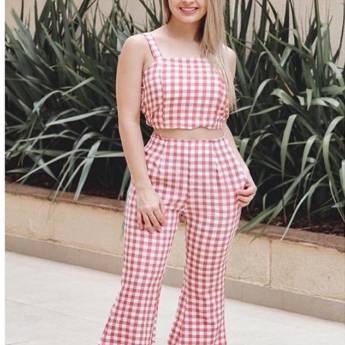 Comprar o produto de Conjunto Estampa Vichy em Calçados, Roupas e Bolsas em Bauru, SP por Solutudo