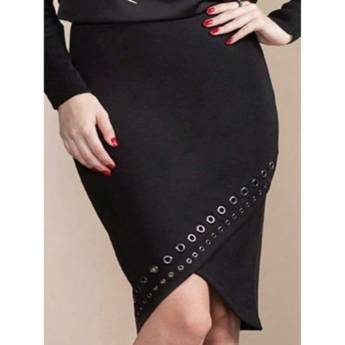 Comprar o produto de Saia Assimétrica de Malha King (Disponível nos Tamanhos: 36 e 38) em Roupas e Acessórios em Bauru, SP por Solutudo