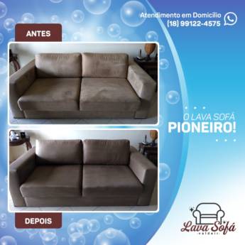 Comprar o produto de Limpeza de Sofá em Limpeza de estofado  pela empresa Lava Sofá - Valdeir em Araçatuba, SP por Solutudo