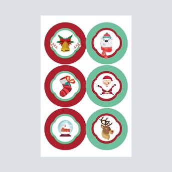 Comprar o produto de Stickers Natal em Materiais Escolares em Bauru, SP por Solutudo
