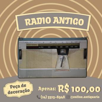 Comprar o produto de Rádio Antigo em Antiguidades em Bauru, SP por Solutudo