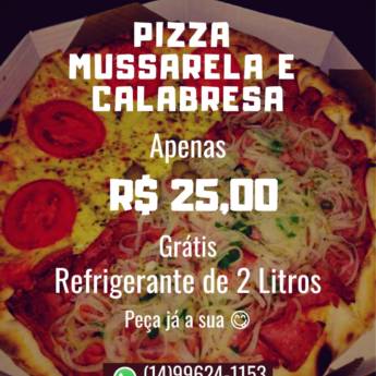 Comprar o produto de Pizza Mussarela e Calabresa  em Pizzas em Marília, SP por Solutudo