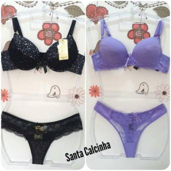 Comprar o produto de Santa Calcinha conj lingerie luxo em Vestuário em Marília, SP por Solutudo