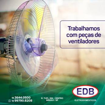 Comprar o produto de Peças para Ventiladores em Peças e Acessórios pela empresa EDB Eletrodomésticos em Birigui, SP por Solutudo